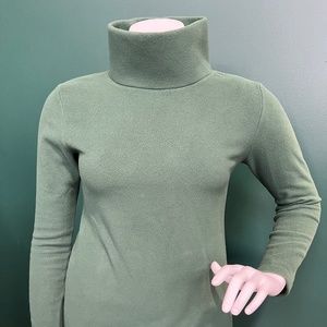 Dudley Stephens Cobble Hill Turtleneck Polar Fleece-Hunter Green